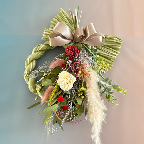 2025年ꕤ︎︎しめ縄飾りꕤ︎︎ドライフラワー スワッグ 2way 2025年ꕤ︎︎しめ縄飾り リースꕤ︎︎ドライフラワー スワッグ