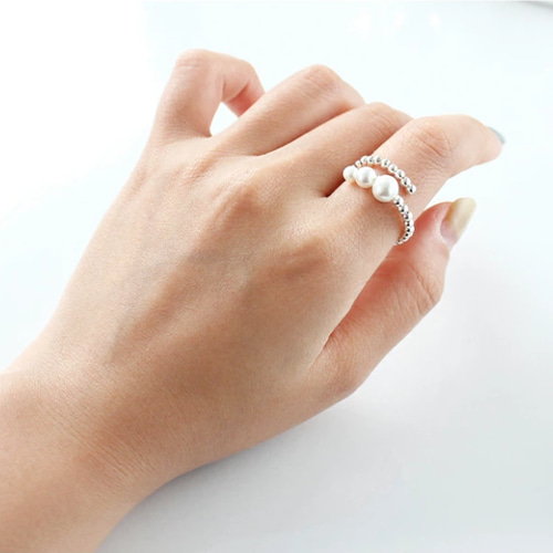 パールリング　指輪　淡水真珠　菱形　冠婚葬祭　デイリー　フリー　ジルコニア パールリング 指輪 淡水真珠 菱形 冠婚葬祭 デイリー フリー