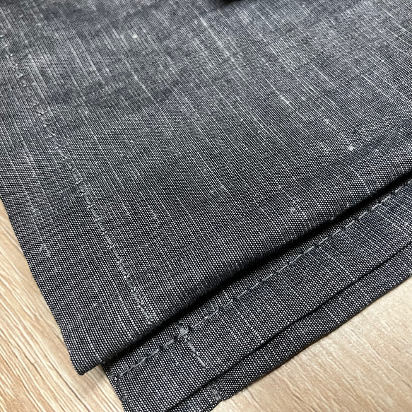 かぶるだけエプロン☆サラッとした綿麻生地（グレー） 7枚目の画像