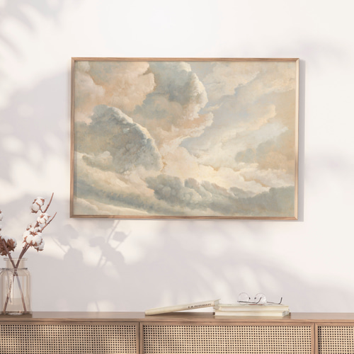 アンティーク 雲 アートポスター 空景色 インテリア絵画 ヴィンテージ