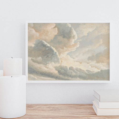 アンティーク 雲 アートポスター 空景色 インテリア絵画 ヴィンテージ
