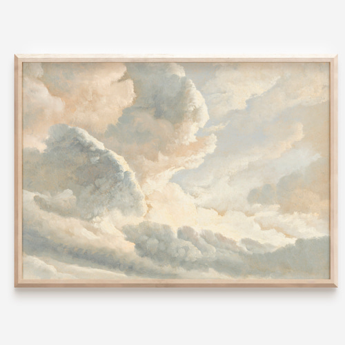 アンティーク 雲 アートポスター 空景色 インテリア絵画 ヴィンテージ