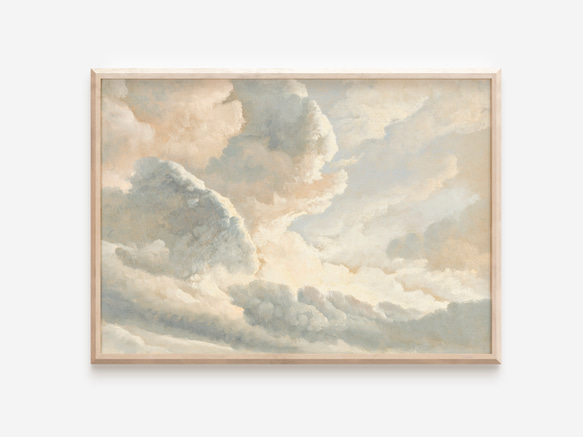 アンティーク 雲 アートポスター 空景色 インテリア絵画 ヴィンテージ