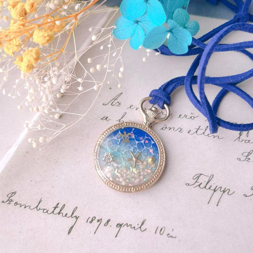 【1603】レジン　海　ネックレス　ペンダント　ハンドメイド 海塗りレジン✧ネックレス - 6u6aco3 | minne byGMOペパボ 国内