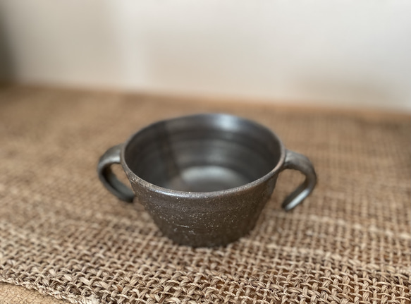 アンティーク　銀器　カップ持ち手付き インテリア雑貨cute