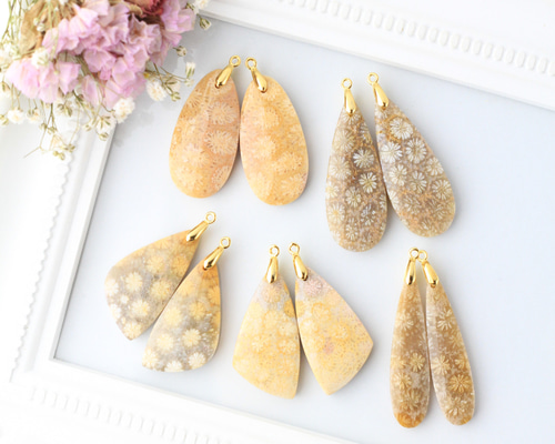 【SALE】フォッシルコーラルの海ピアス LiniE Official Site | FOSSIL CORAL PIERCE