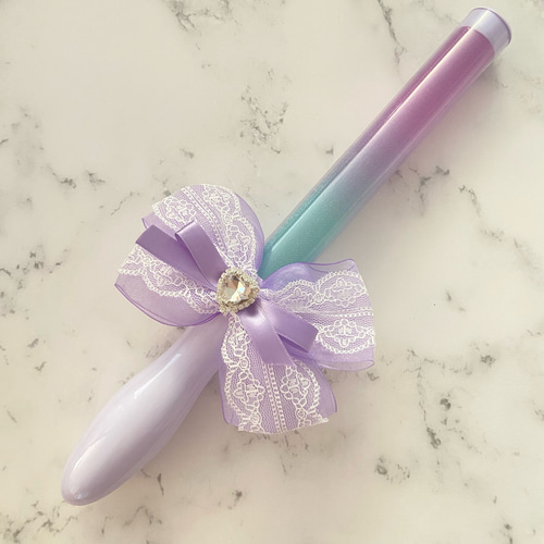 オーガンジー&レース ペンライトリボン ペンラリボン