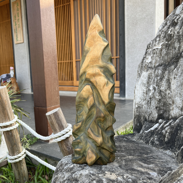 ハート山シリーズ オリジナル 緑白檀置物 山形美術工芸品 ホーム 