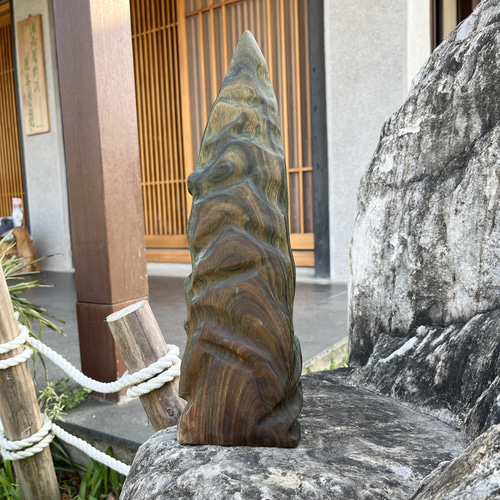 ハート山シリーズ オリジナル 緑白檀置物 山形美術工芸品 ホーム