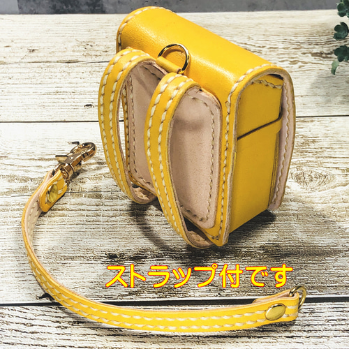 本革製ミニランドセルのバッグチャーム 黄色 その他ケース
