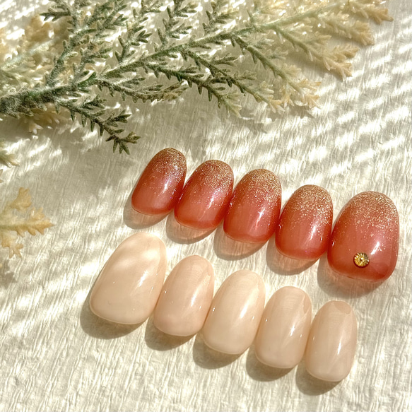 kotoff ネイルチップ❀ニュアンスネイル、ワンカラーネイル、ラメグラ