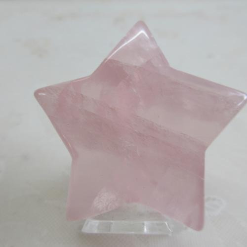 ローズクォーツ　天然石 No.CR-239 天然石 置物 ローズクォーツ星 39g 天然石 Rose Stone