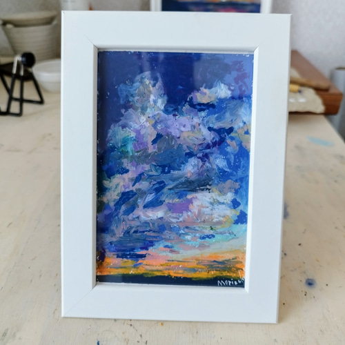 Oilpastel/オイルパステル/パステル画/原画/はがきサイズ/はがき
