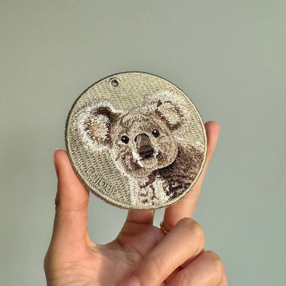 キーホルダー 刺繍 コアラ koala アニマル 動物 キーチェーン