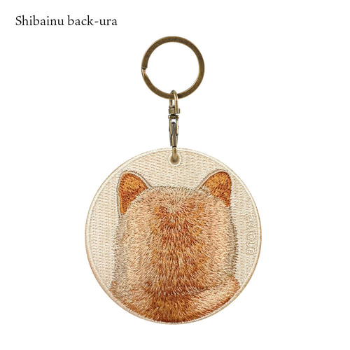 キーホルダー 刺繍 柴犬 しば 犬 アニマル 動物 キーチェーン