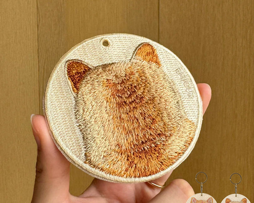 キーホルダー 刺繍 柴犬 しば 犬 アニマル 動物 キーチェーン