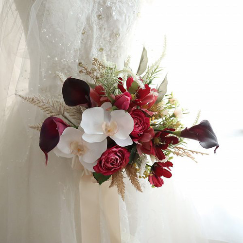 秋色クラッチブーケ 秋婚 フォトウェディング 401 ブーケ アトリエ美鈴