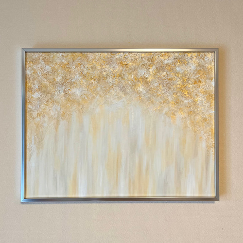 テクスチャーアート・ゴールド・大きいサイズ＊アクリル画抽象画