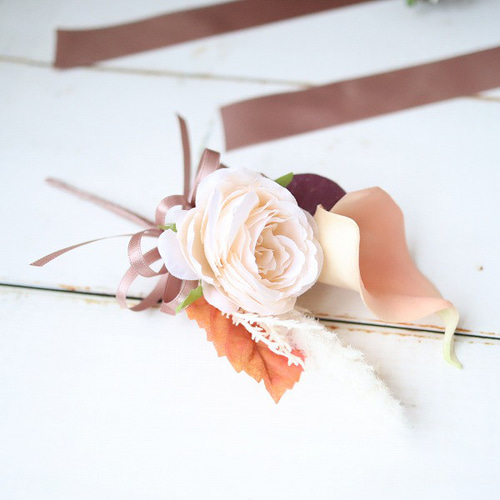 秋色クラッチブーケ 秋婚 フォトウェディング 402 ブーケ アトリエ美鈴