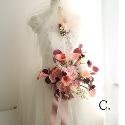 秋色クラッチブーケ 秋婚 フォトウェディング 402 ブーケ アトリエ美鈴