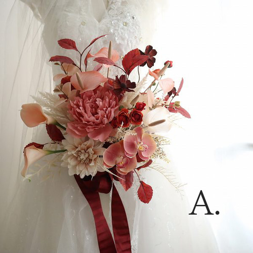 秋色クラッチブーケ 秋婚 フォトウェディング 402 ブーケ