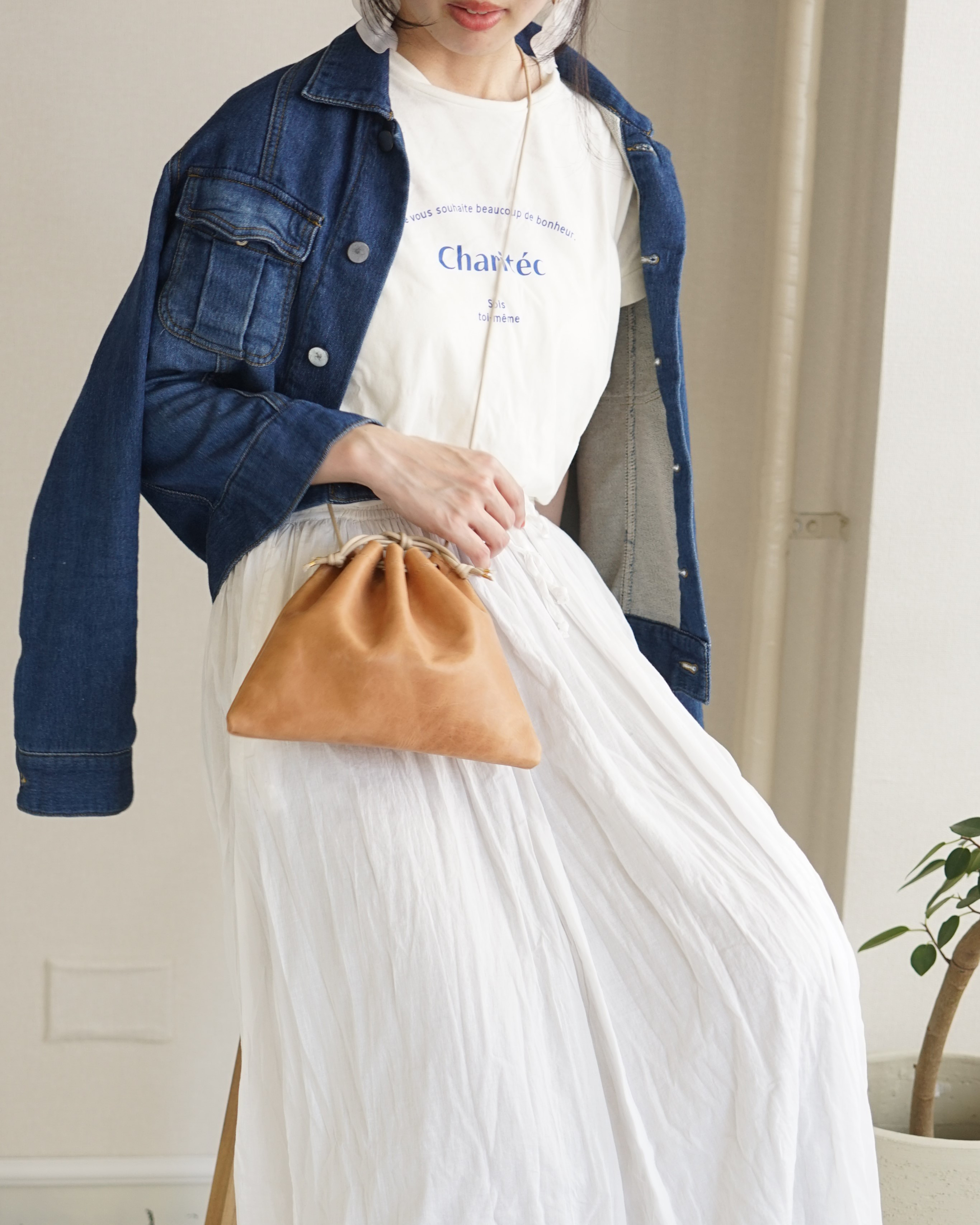 本革 巾着バッグ ［Virgo-ウィルゴ］【01_ナチュラル】 hoshinooto ショルダーバッグ