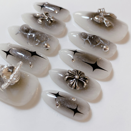 サイズオーダー ネイルチップ y2k シズニルック チーク マグネット  