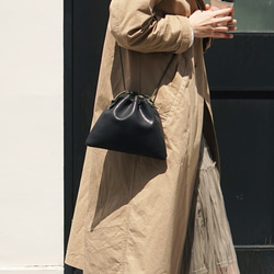 KUROSAWA クロサワ 日本製 レザー 巾着バック KUROSAWA クロサワ 日本製 レザー 巾着バック