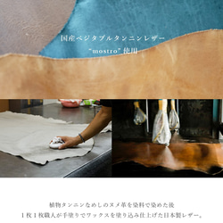 本革 巾着バッグ ［Virgo-ウィルゴ］【05_シアン】 hoshinooto ショルダーバッグ 7枚目の画像