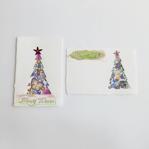 押し花のクリスマスツリー 押し花作品♡クリスマスツリー アートフラワー AYA 通販 6575631