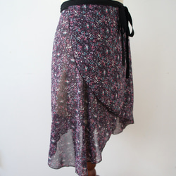 バレエ　ラップスカート[ナイトガーデン・バイオレット45-102] W156NightGardenViolet 12枚目の画像