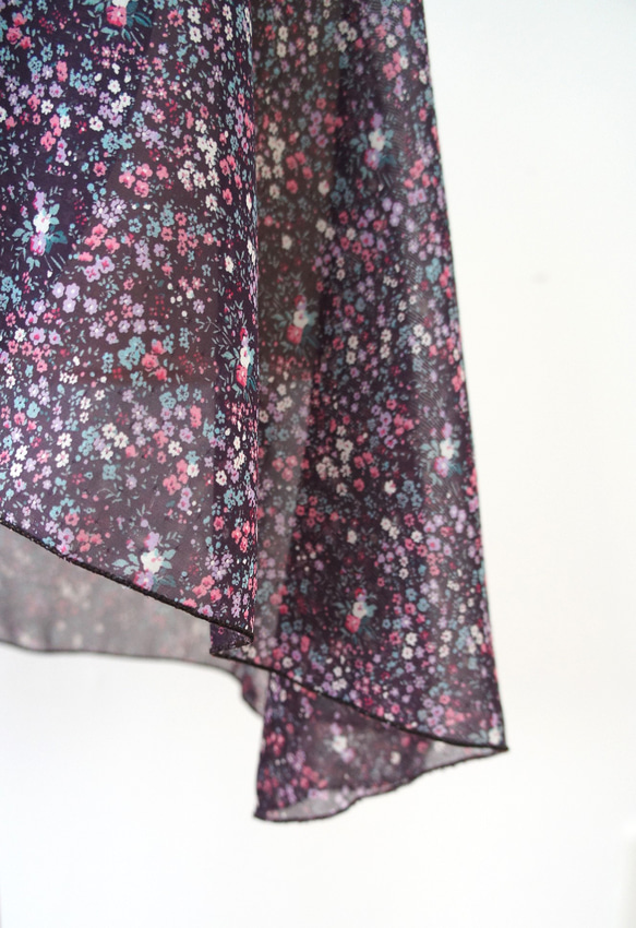 バレエ　ラップスカート[ナイトガーデン・バイオレット45-102] W156NightGardenViolet 5枚目の画像