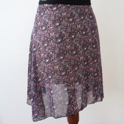 バレエ　ラップスカート[ナイトガーデン・バイオレット45-102] W156NightGardenViolet 8枚目の画像