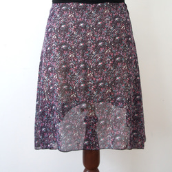 バレエ　ラップスカート[ナイトガーデン・バイオレット45-102] W156NightGardenViolet 3枚目の画像