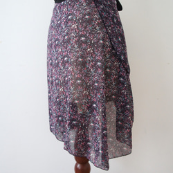 バレエ　ラップスカート[ナイトガーデン・バイオレット45-102] W156NightGardenViolet 11枚目の画像