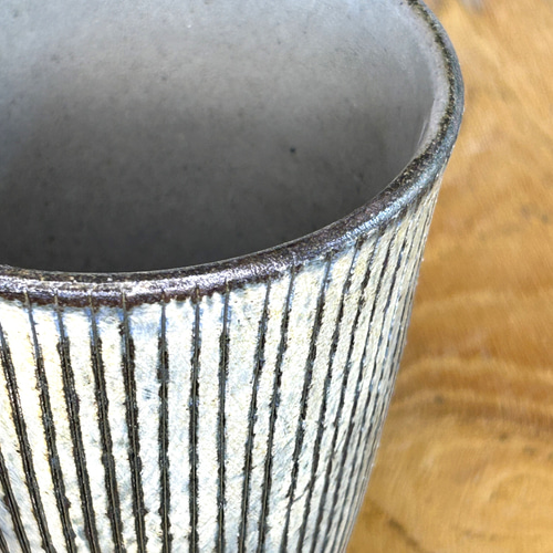 ストライプタンブラー 陶器 コーヒー 酒器 ビアグラス・ジョッキ しも 