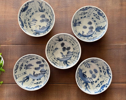 古伊万里　芙蓉手　向付２客 1692c4f3813bf93d9df71dfff05b18