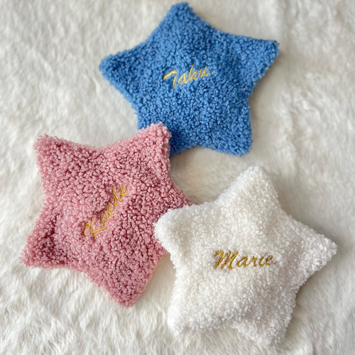 もこもこ♡》お名前刺繍星ポーチ☆名入れ可 ポーチ ma-co. 通販