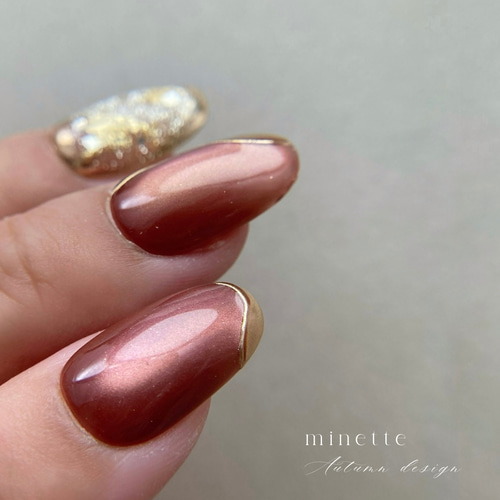 煌めくボルドーニュアンス ブライダル ネイルチップ ウエディング 結婚