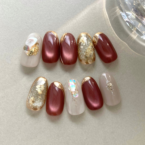 ネイルチップ ブライダル 結婚式 ニュアンス フルオーダーネイル オーダーネイル 発送ネイル✨ . #ネイルチップ #ミンネで販売中 #クリーマで販売