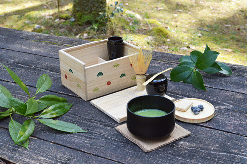 漆器 茶道具 　野立てのお箱 茶道具 漆器 　野立てのお箱