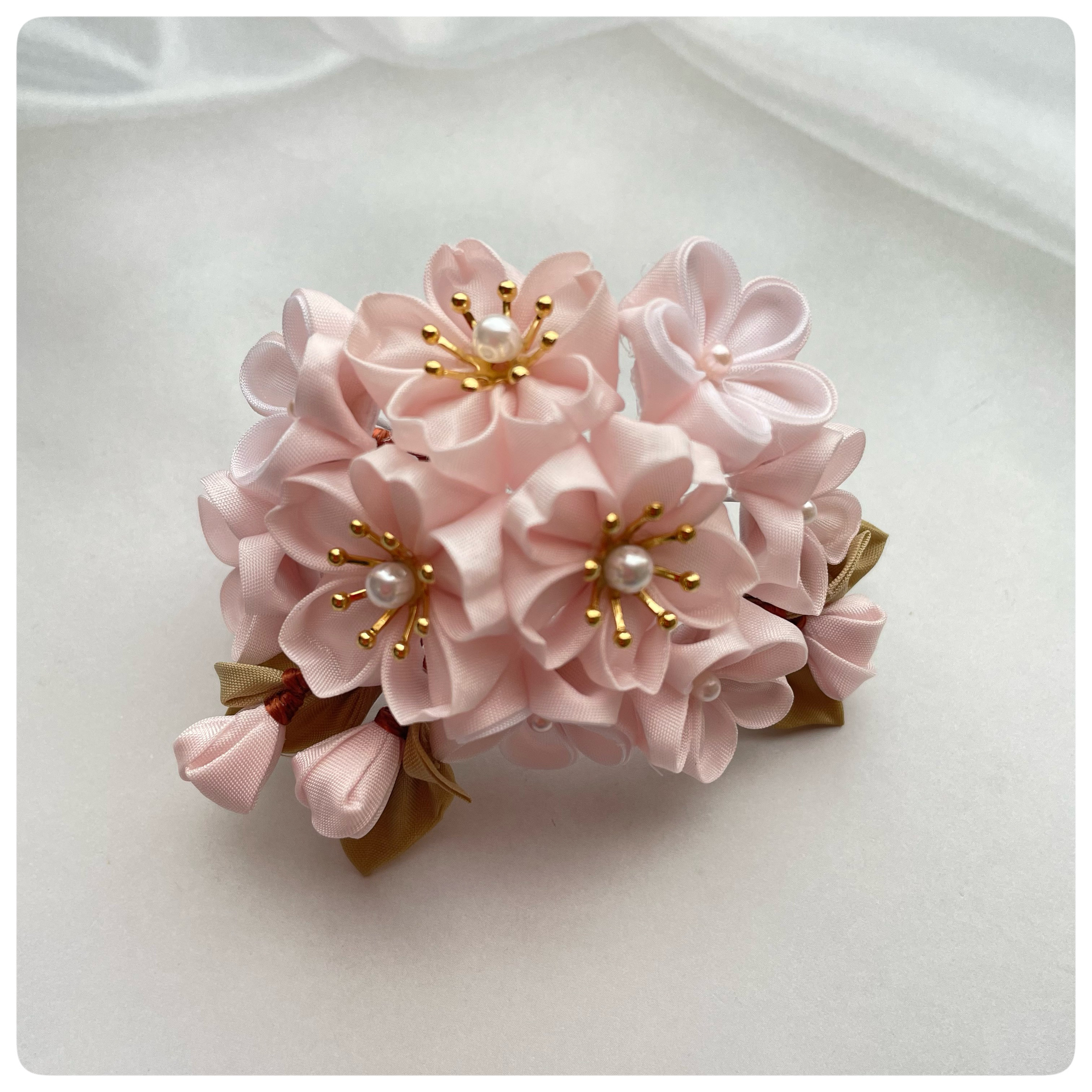 《再販》桜の髪飾りセット　つまみ細工　卒業式髪飾り　　成人式髪飾り　桜2025