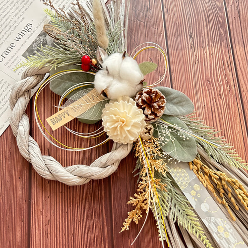 ꕤ*.゜2025年 しめ縄リース ꕤ* No.43