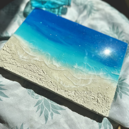 B5サイズ 29透明感 キラキラ 海 サーフ 沖縄 ハワイ レジンアート