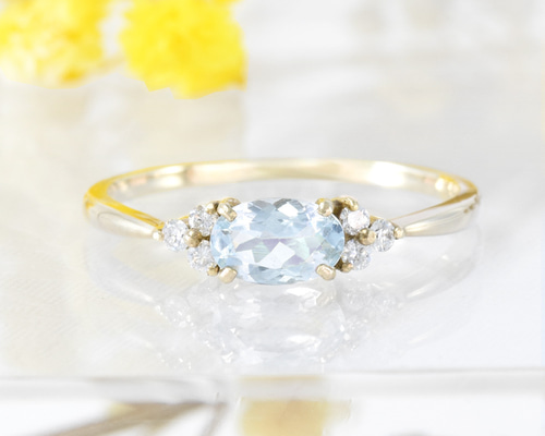 K10 アクアマリン ダイヤ リング CD194CIBS 指輪・リング kyfactory