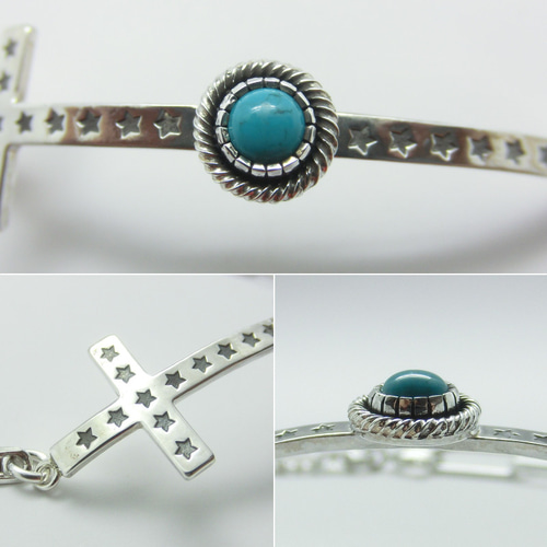 ターコイズシルバー チェーンブレスレット ターコイズ シルバー チェーン ブレスレット シルバー アクセサリー