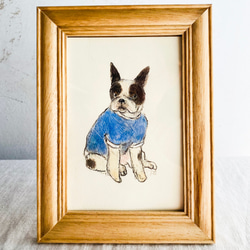 フレンチブルの絵 愛嬌たっぷりのフレンチブルドッグを描いた『French Bulldog