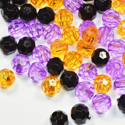 ハロウィンカラー ミックス アクリル製 ラウンドカット 約6mm弱 ビーズ 5グラム入り CT031 4枚目の画像