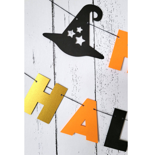 5種のハロウィンモチーフと3色カラーが可愛い！ハロウィンガーランド