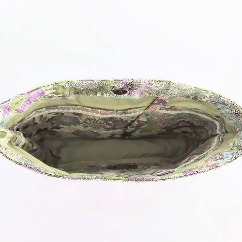 ふるーつまん（リバティ生地を使ったバッグインバッグ・スモールスザンナ） リバティスザンナの2Wayバッグインバッグ クラッチバッグ